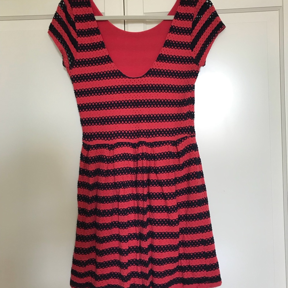 Red and navy Aqua dress